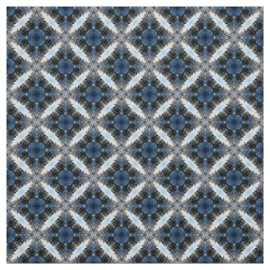 Glitch2 Blauw wit meubelstof Stof (Swatch)