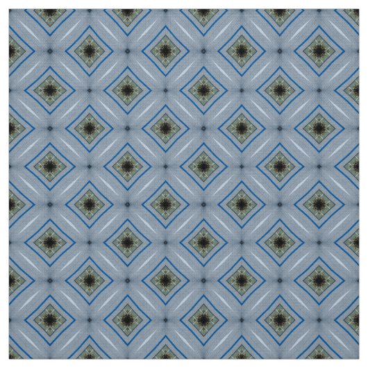 Glitch2 Blue Style Design Tegel Pattern Fabric Stof (Swatch)