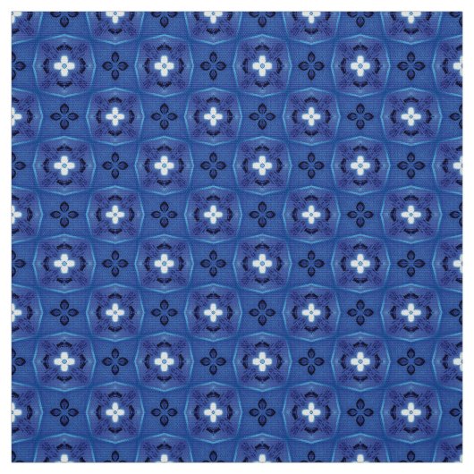 Glitch2 Blue White Furniture Stof (Swatch)