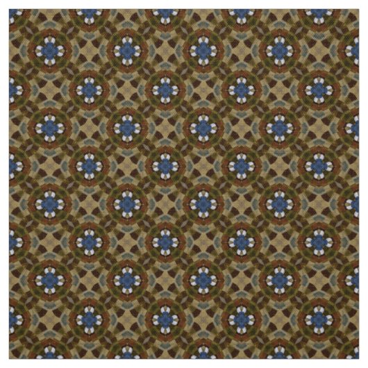 Glitch2 Bruin Blauw patroon Stof (Swatch)
