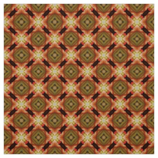 Glitch2 bruin gele geelkorften stof (Swatch)