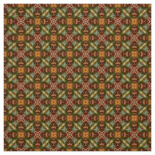 Glitch2 bruin groenkantelen stof (Swatch)