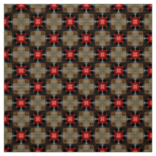 Glitch2 Bruin Rood patroon Stof