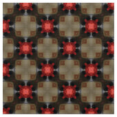 Glitch2 Bruin Rood patroon Stof (Close Up)