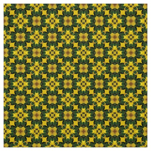 Glitch2 Gele groene blokstof Stof (Swatch)