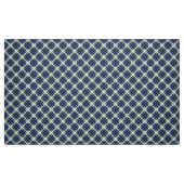 Glitch2 Middenblauw Witte tegelpatroon stof (Fat Quarter)