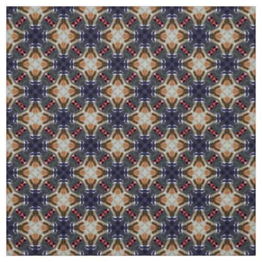 Glitch2 Midnight blue cyan Tegel Fabric. Stof (Swatch)