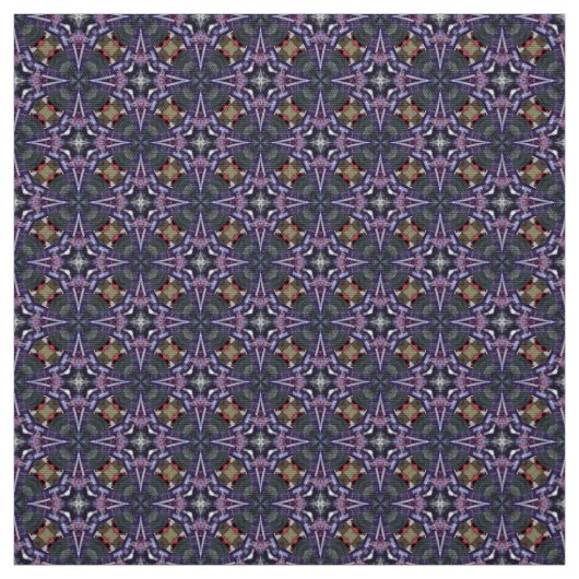 Glitch2 Midnight Blue Star Pattern Fabric Stof (Swatch)