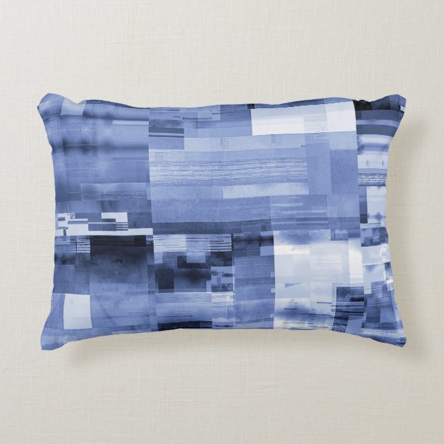 Glitch abstract gamer pattern accent kussen (Voorkant)