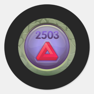 Glitch Achievement fijnraffinader red class.p Ronde Sticker