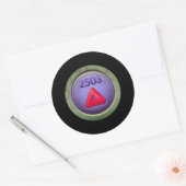 Glitch Achievement fijnraffinader red class.p Ronde Sticker (Envelop)