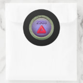 Glitch Achievement fijnraffinader red class.p Ronde Sticker (Tas)