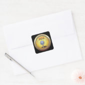 Glitch Achievement trigger-gelukkig valduster Vierkante Sticker (Envelop)