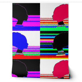 Glitch Afro Profile – Pop Art Wallpaper Behang