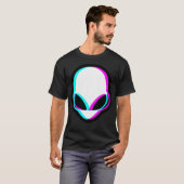 Glitch Alien Head T-shirt (Voorkant volledig)