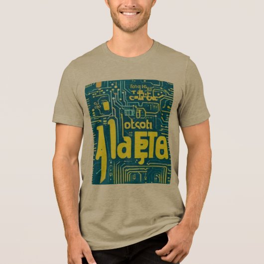 Glitch Alphabet Tri-Blend Shirt (Voorkant)