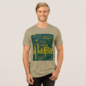 Glitch Alphabet Tri-Blend Shirt (Voorkant volledig)