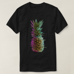 Glitch Ananas Vaporwave Kunst T-shirt