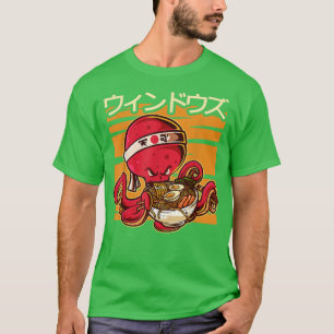 Glitch Anime esthetische stijl Japan Octopus Tenta T-shirt