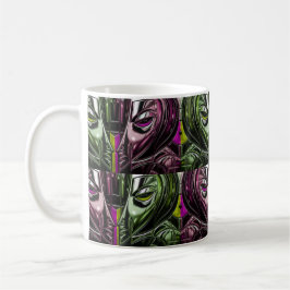 Glitch Art Face Mug Koffiemok