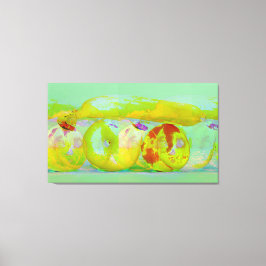 glitch art op canvasprint van fruit en groenten canvas afdruk