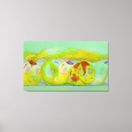 glitch art op canvasprint van fruit en groenten canvas afdruk