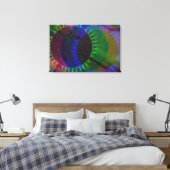 GLITCH ART op gasplaat op canvasprint Canvas Afdruk (Insitu (Slaapkamer))
