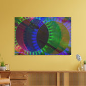 GLITCH ART op gasplaat op canvasprint Canvas Afdruk (Insitu (Woonkamer))