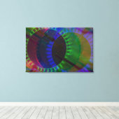 GLITCH ART op gasplaat op canvasprint Canvas Afdruk (Insitu (Houten vloer))