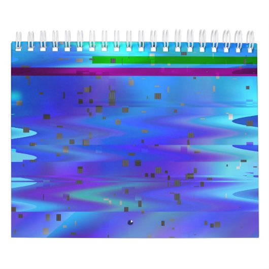 Glitch Art Pixels Vaporwave Aesthetic Analog Fault Kalender (Hoes)