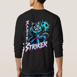 Glitch Art Samurai Striker Cat For Gamers & Anime  Trui