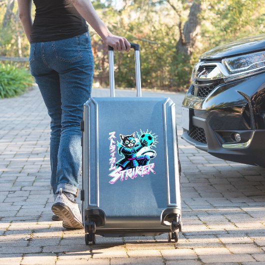 Glitch Art Samurai Striker Cat for gaming console Sticker (Koffer Insitu)