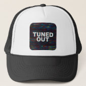 Glitch Art "Tuned Out" Streetwear Design Trucker Pet (Voorkant)