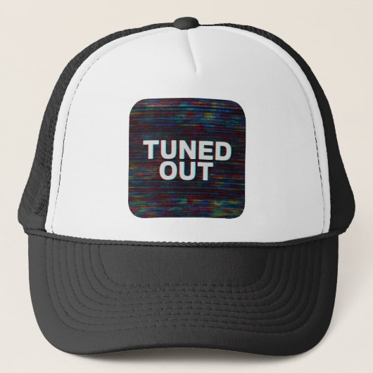Glitch Art "Tuned Out" Streetwear Design Trucker Pet (Voorkant)