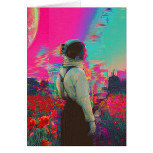 glitch astronaut in een papaverveld Alle gelegenhe