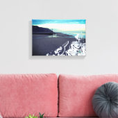 Glitch Beach in Mundesley, Verenigd Koninkrijk, do Canvas Afdruk (Insitu (Woonkamer))