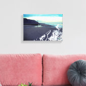 Glitch Beach in Mundesley, Verenigd Koninkrijk, do Canvas Afdruk (Insitu (Woonkamer))