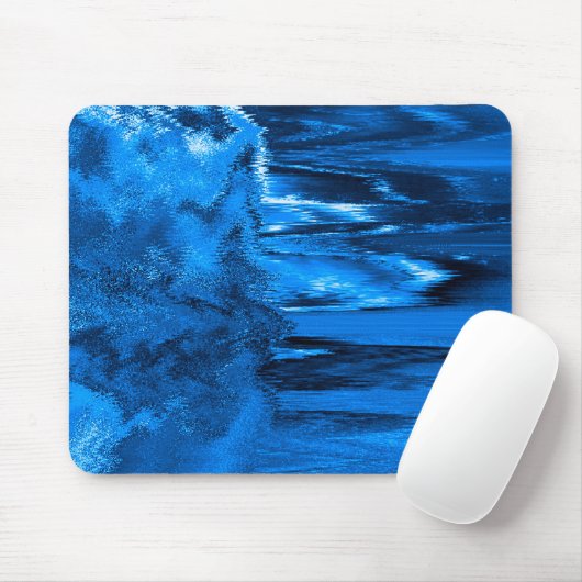 Glitch Blue Muismat (Met muis)