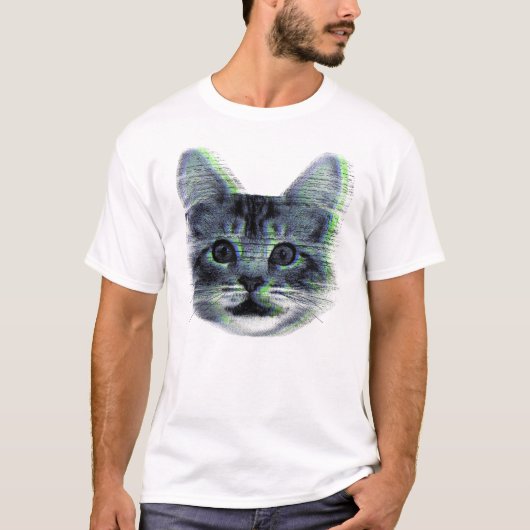 Glitch cat t-shirt (Voorkant)