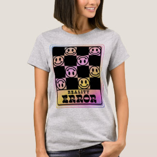 Glitch Core Gelukkige Gezichten T-shirt