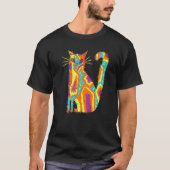 Glitch Cute Cat T-shirt (Voorkant)