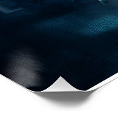 Glitch Cyberpunk Face Neon Distortion Portrait Perfect Poster (Hoek)