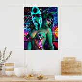 Glitch Droom-Streaming de Oude Goden Poster (Keuken)