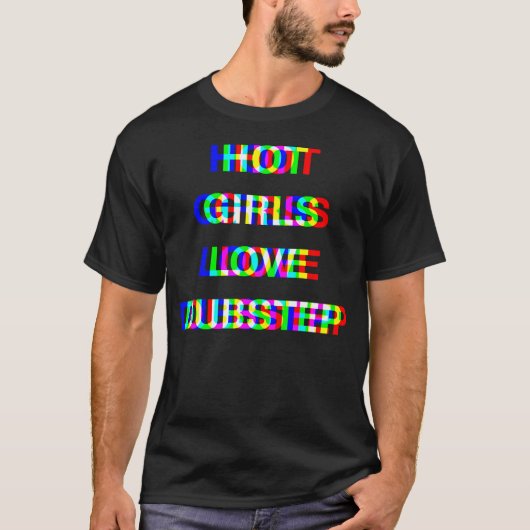 Glitch Dubstep Rave Mooie Meisjes T-shirt (Voorkant)