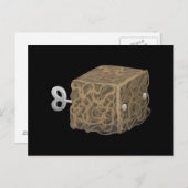 Glitch dustbunny cubimal briefkaart (Voorkant / Achterkant)