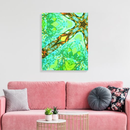 Glitch E-1 Canvas Afdruk (Insitu (Woonkamer))