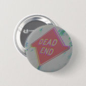 Glitch esthetische doodlopende Button (Voorkant /achterkant)