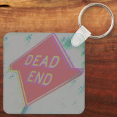 Glitch esthetische doodlopende Sleutelhanger (Achterkant)