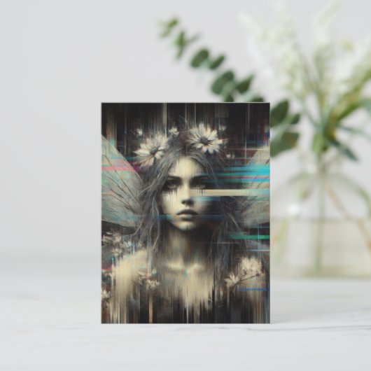 Glitch Fairy Briefkaart (Staand voorkant)