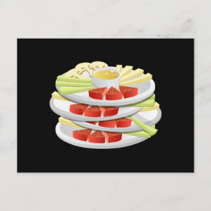 Glitch Food choice crudits Briefkaart